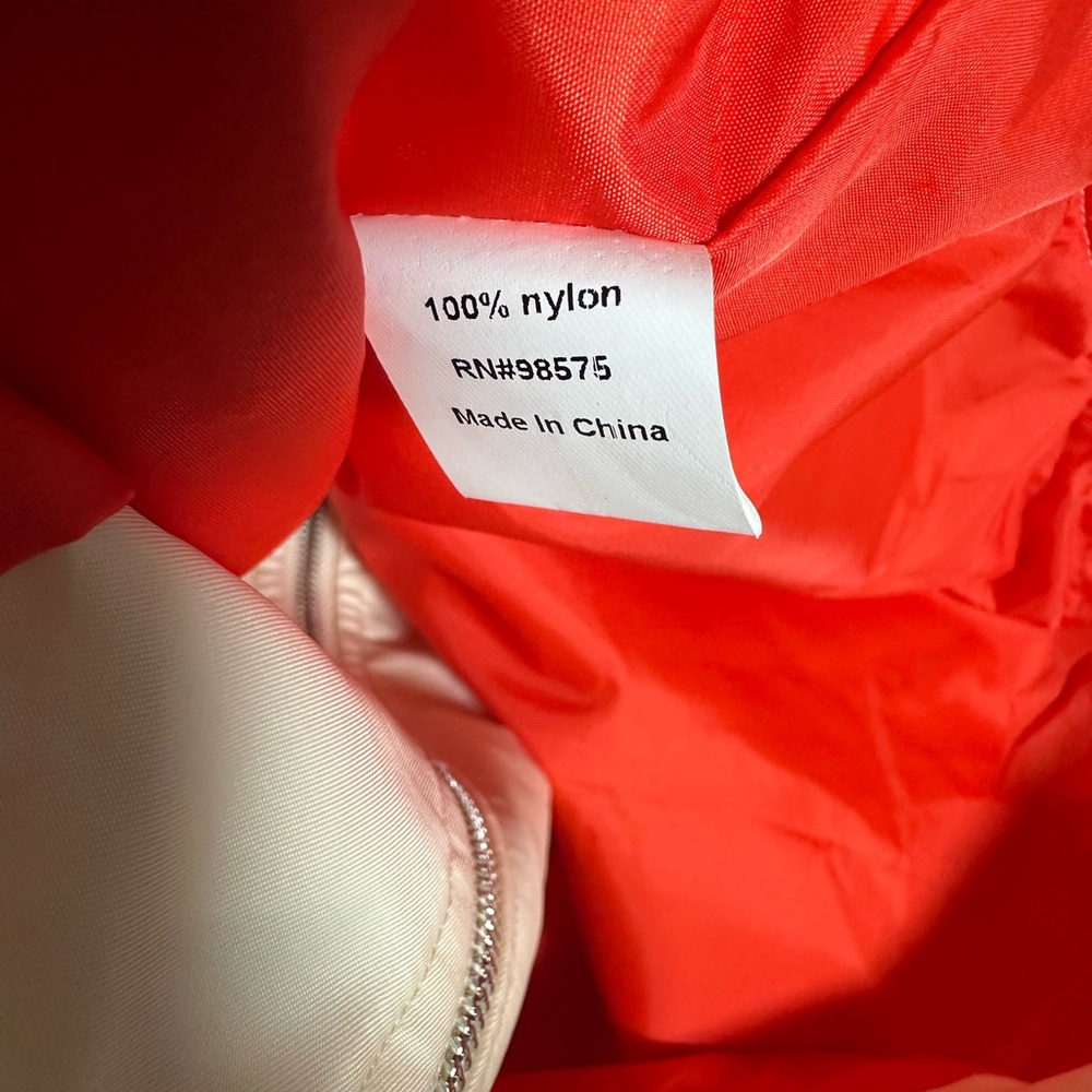 Mumm Napa Winery Cream Bomber Jacket with Ribbed Accents L - Picture 6 of 8